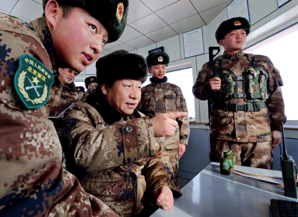 2014年1月26日，习近平专程来到内蒙古军区边防某部，亲切看望慰问戍边官兵