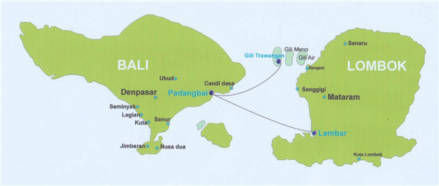 巴厘岛、龙目岛和吉利三岛。