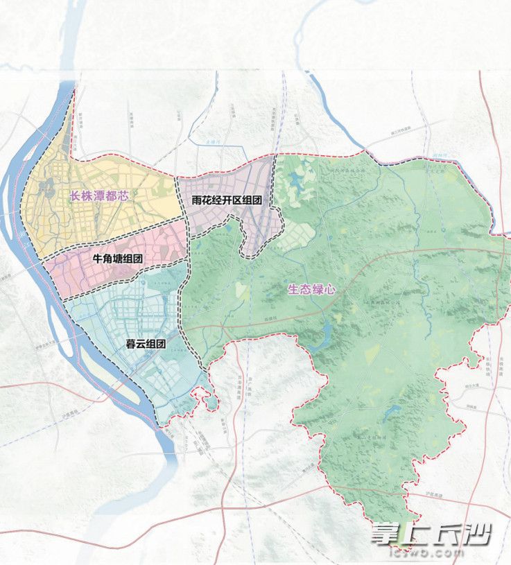 长沙南部片区规划纲要城乡空间结构图