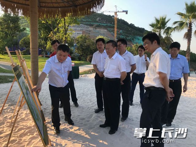 胡忠雄在浏阳市柏加镇的金科仙人湖项目现场督查。
