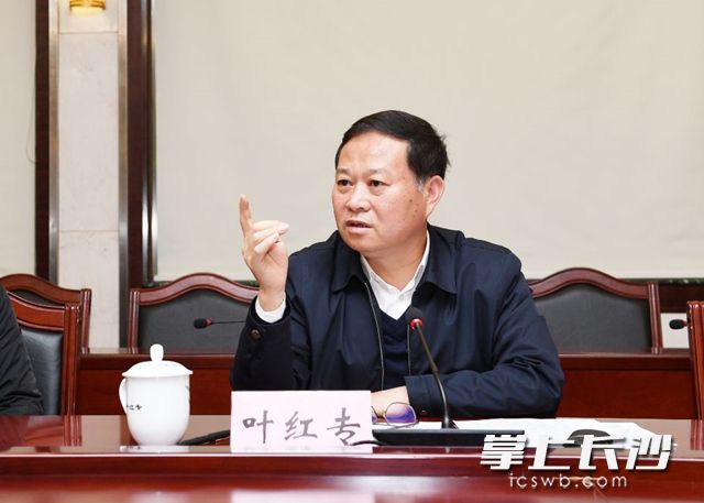 省人大常委会副主任、湘西土家族苗族自治州州委书记叶红专接受媒体采访。