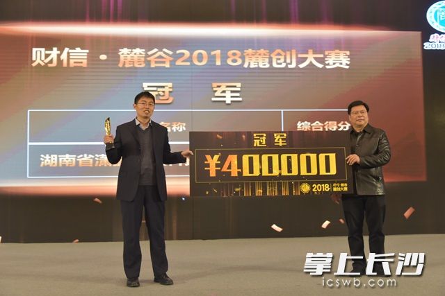 湖南省潇振工程科技有限公司的项目获得此次大赛冠军。段欣妤 摄
