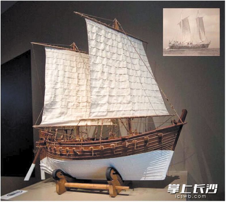 望城将在铜官窑博物馆设置“黑石号”专题展，采用一比一的比例仿制“黑石号”沉船。图为“黑石号”沉船模型。资料图片