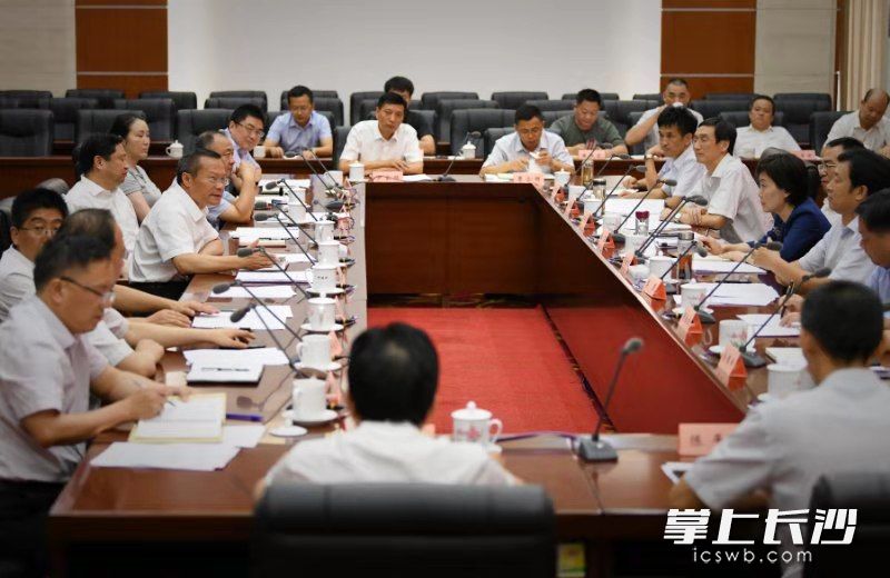昨日，岳阳市政府代表团来长沙考察产业链建设发展。