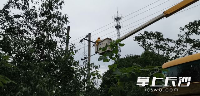 中考考点学校正在进行电力增容。通讯员 赵惠芝 摄