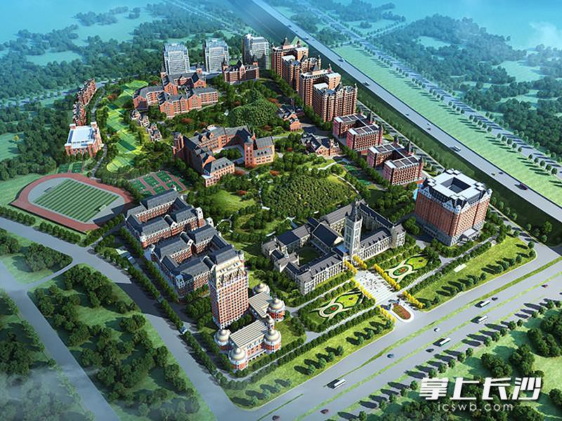 湖南电子科技职业学院浏阳校区项目效果图。