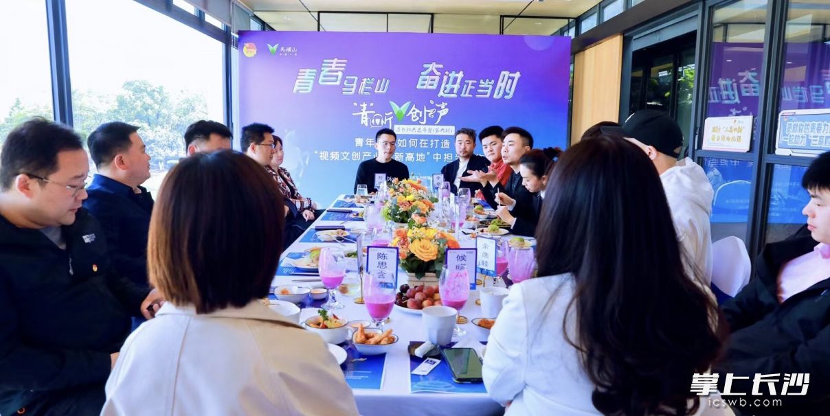 马栏山“青年人才午餐”已经成为和青年互动交流，征集金点子的品牌活动。 通讯员 尹增明 摄