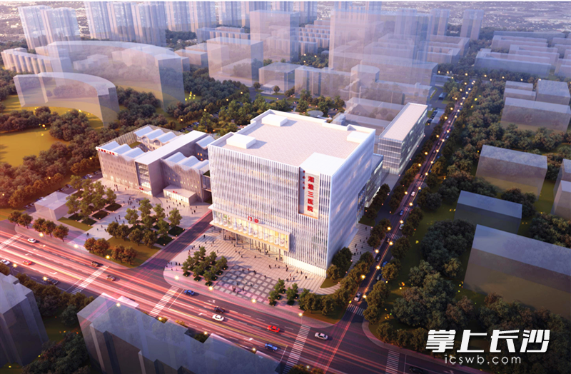 中南大学湘雅三医院改扩建工程规划设计鸟瞰图。本文照片均由医院供图