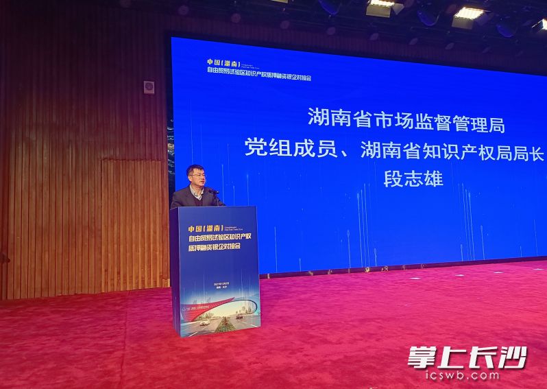 段志雄表示，要探索知识产权质押融资“湖南经验”，为市场释放“自贸红利”。