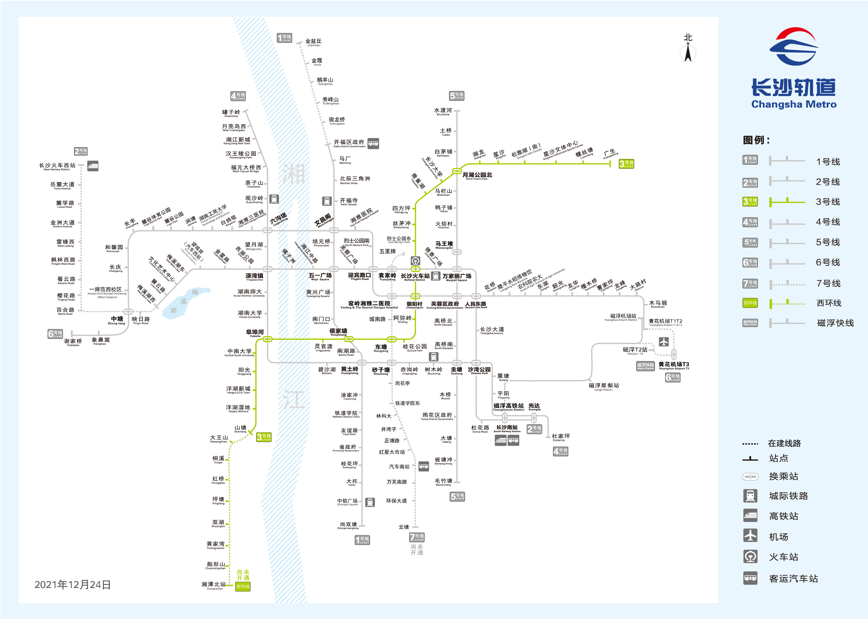 长株潭城际轨道交通西环线一期工程线路图。