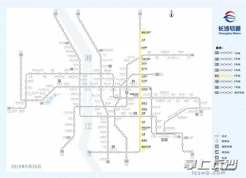 长沙地铁5号线线路图