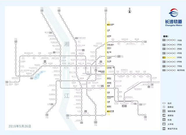 ▲长沙地铁5号线规划图

