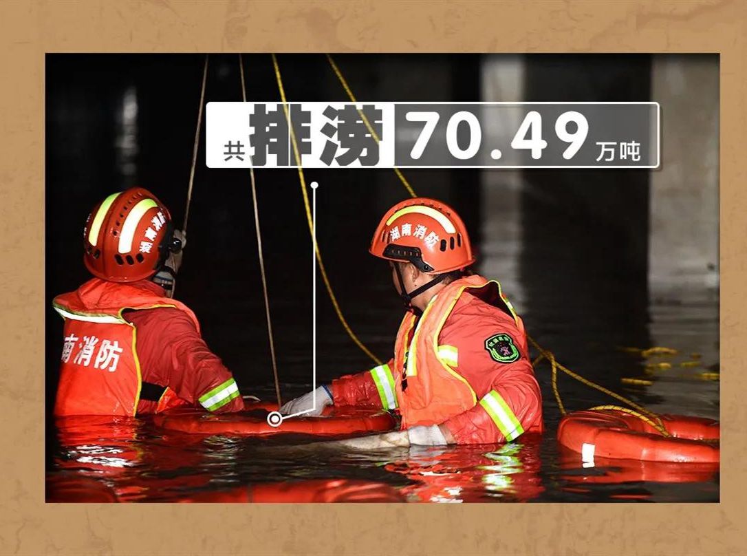 湖南消防援川抗洪抢险应急救援纪实。来源：湖南消防