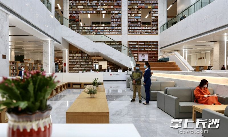浏阳市新图书馆自去年12月开馆以来，一跃成为浏阳“十大文旅网红打卡地”。