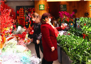春节临近，长沙花卉销售升温了