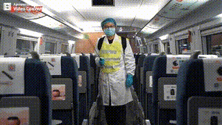 您好，您乘坐的高铁已经消毒啦！（视频）