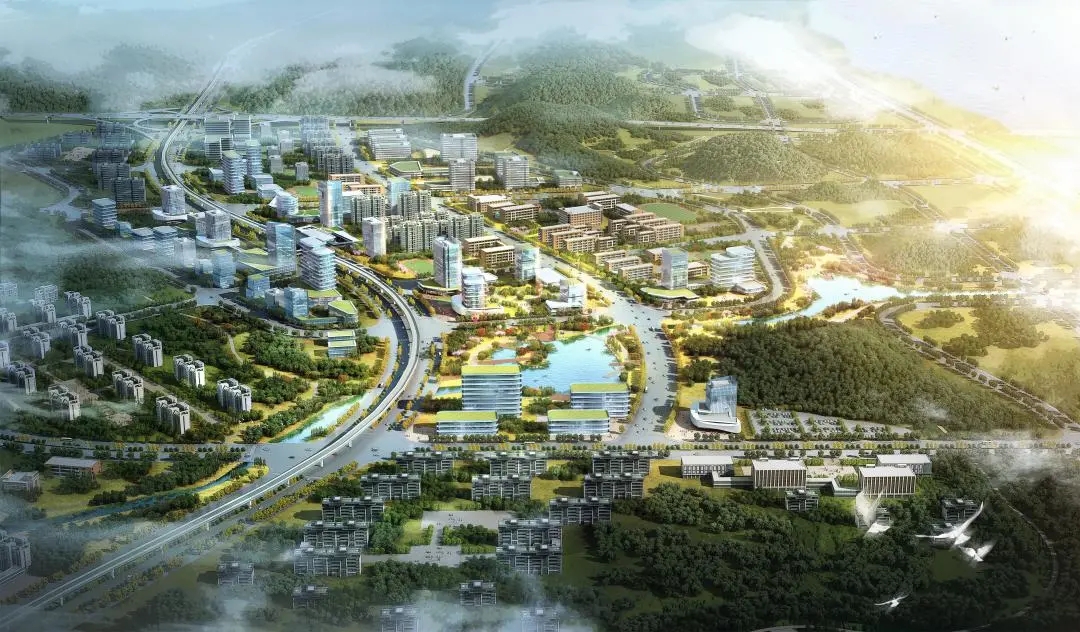 湘江融城科技小镇效果示意图。