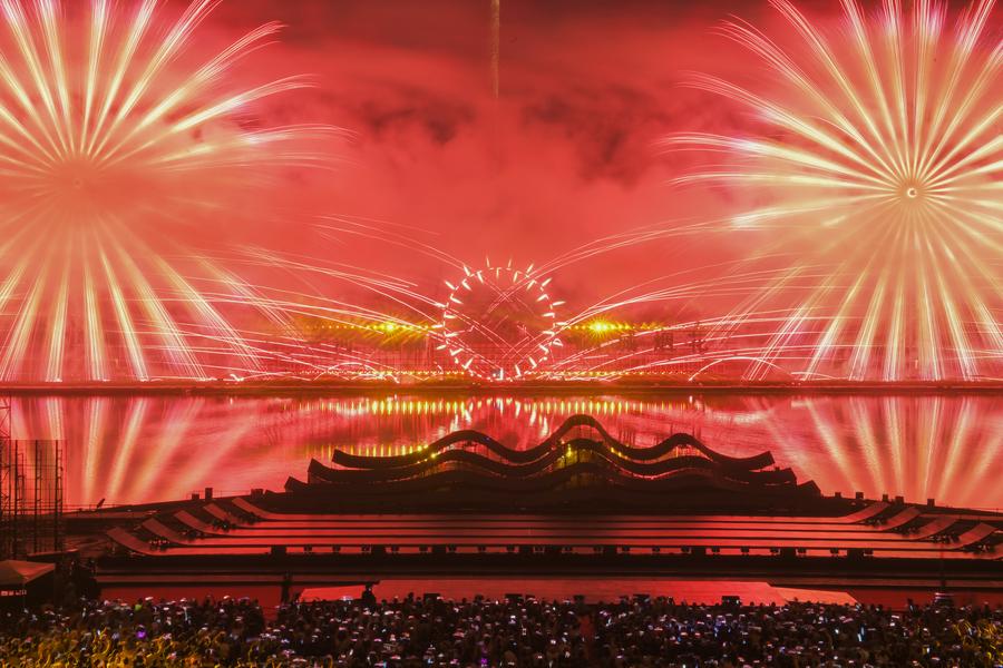File photo shows the opening ceremony of the 14th China (Liuyang) International Fireworks Cultural Festival held in Liuyang City, central China's Hunan Province. (Xinhua/Chen Zeguo)